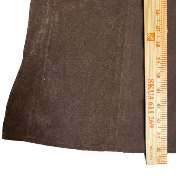 Cato Dark Brown Whimsygoth Faux Suede Maxi Skirt Size 12 - Picture 4 of 5
